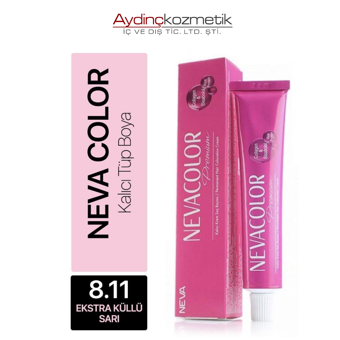 Neva Color Tüp Saç Boyası 8.11 Ekstra Küllü Sarı 50 ml