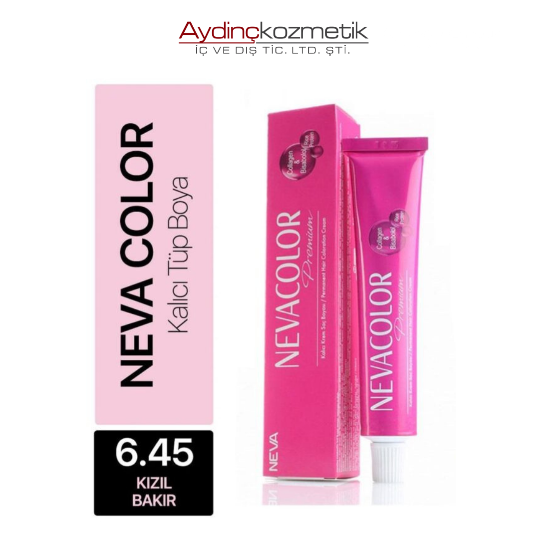 Nevacolor Tüp Saç Boyası No: 6.45 Kızıl Bakır