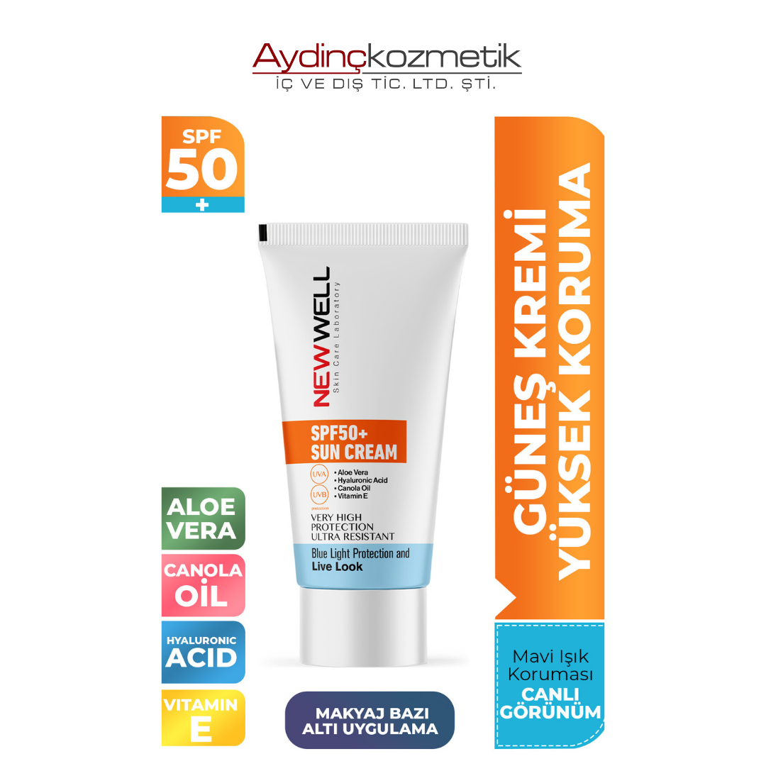 New Well Güneş Kremi SPF50 + Mavi Işık