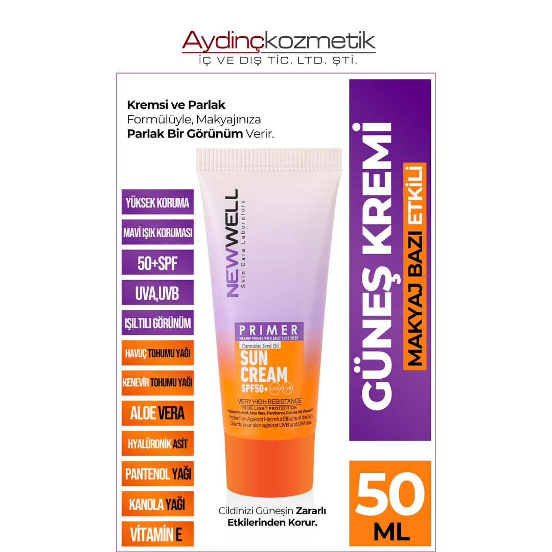 New Well Güneş Kremi SPF50 + Primer Mor