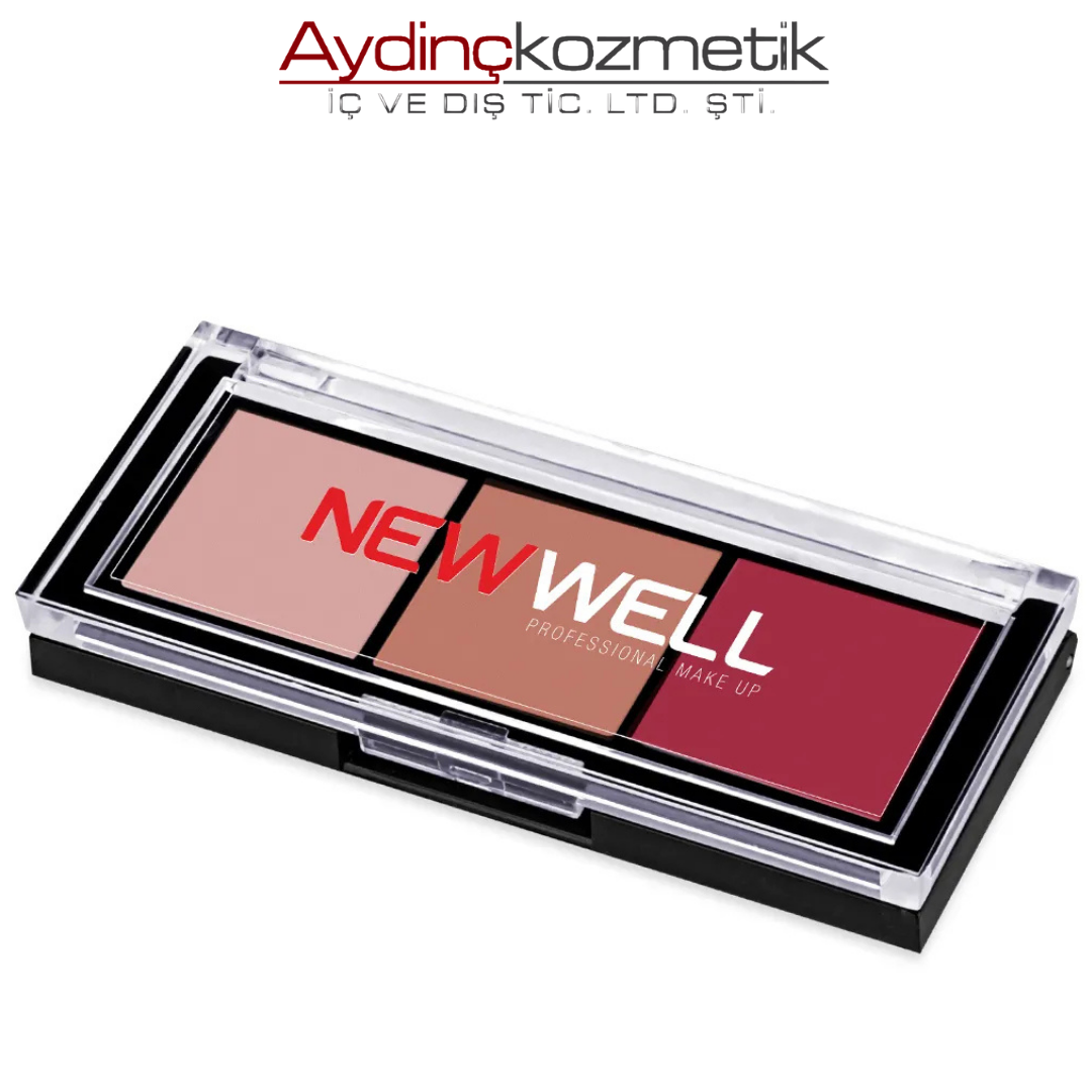 New Well Porcelain Make Up 3lü Far Paleti No02
