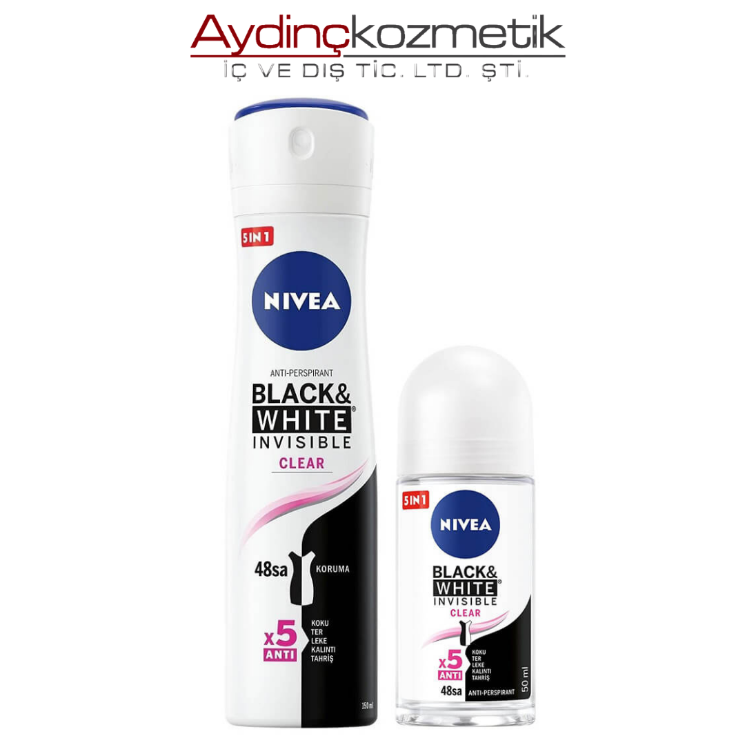 NİVEA BLACK&WHİTE DEO + ROLL INVISIBLE SET