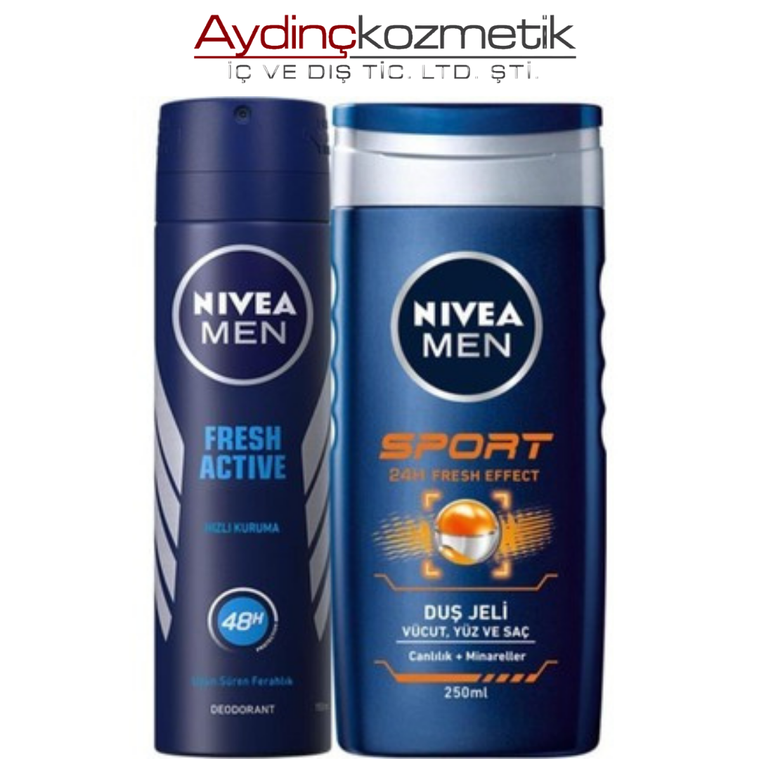 NIVEA MEN FRESH DEO + SPORT DUŞ JELİ 250 ML