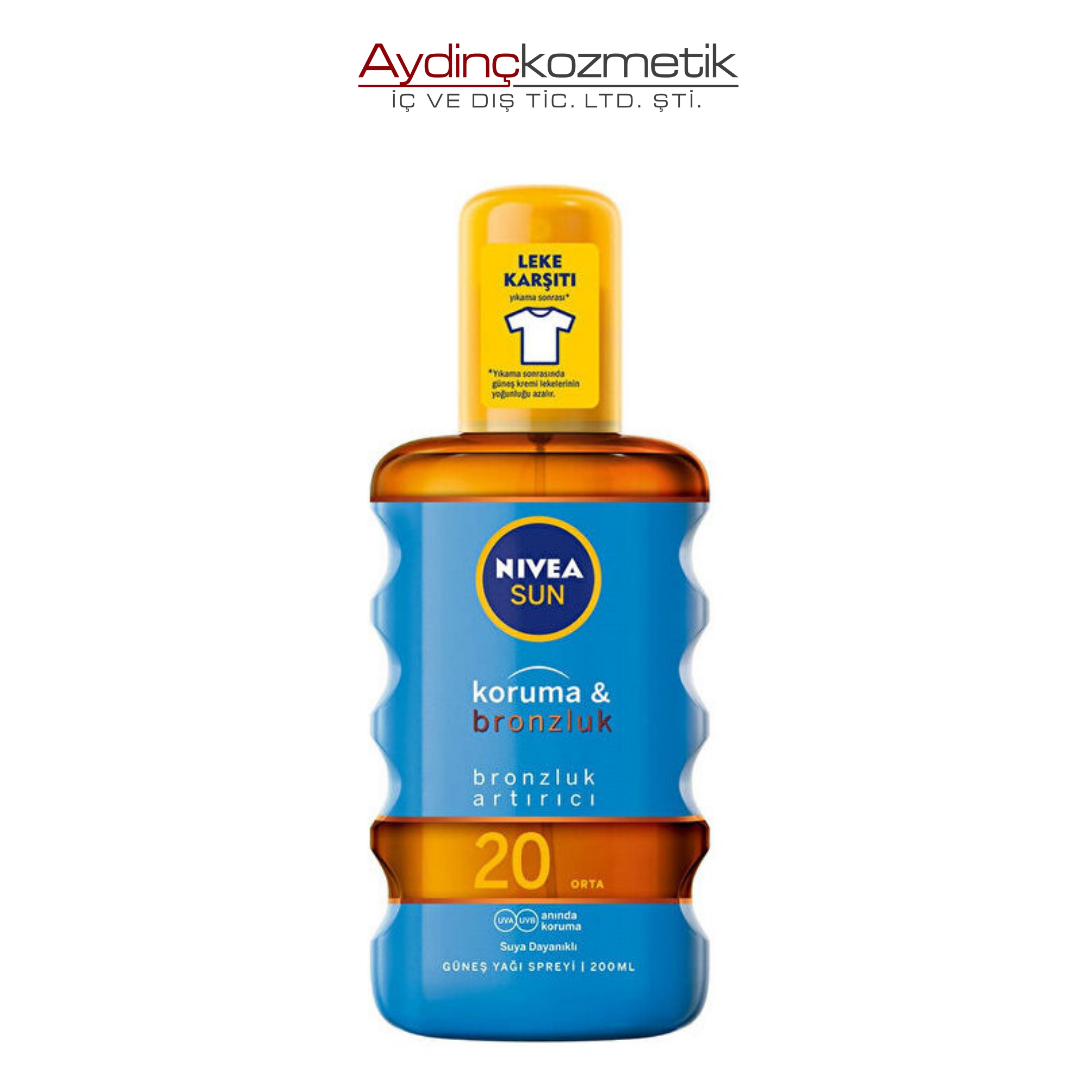 Nivea Sun Koruma ve Bronzluk SPF20 Güneş Yağı 200 ml