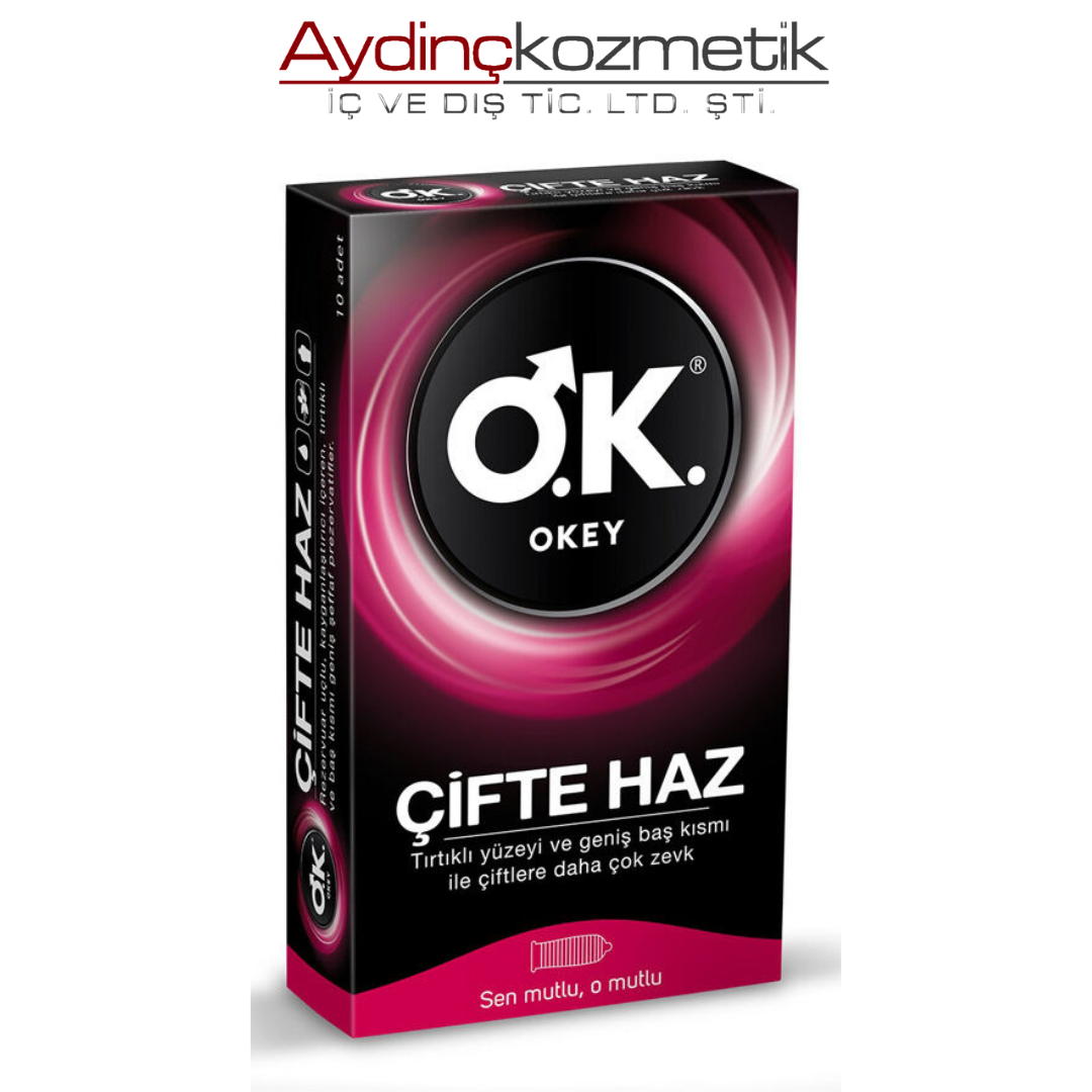 Okey Çifte Haz Prezervatif 10'lu