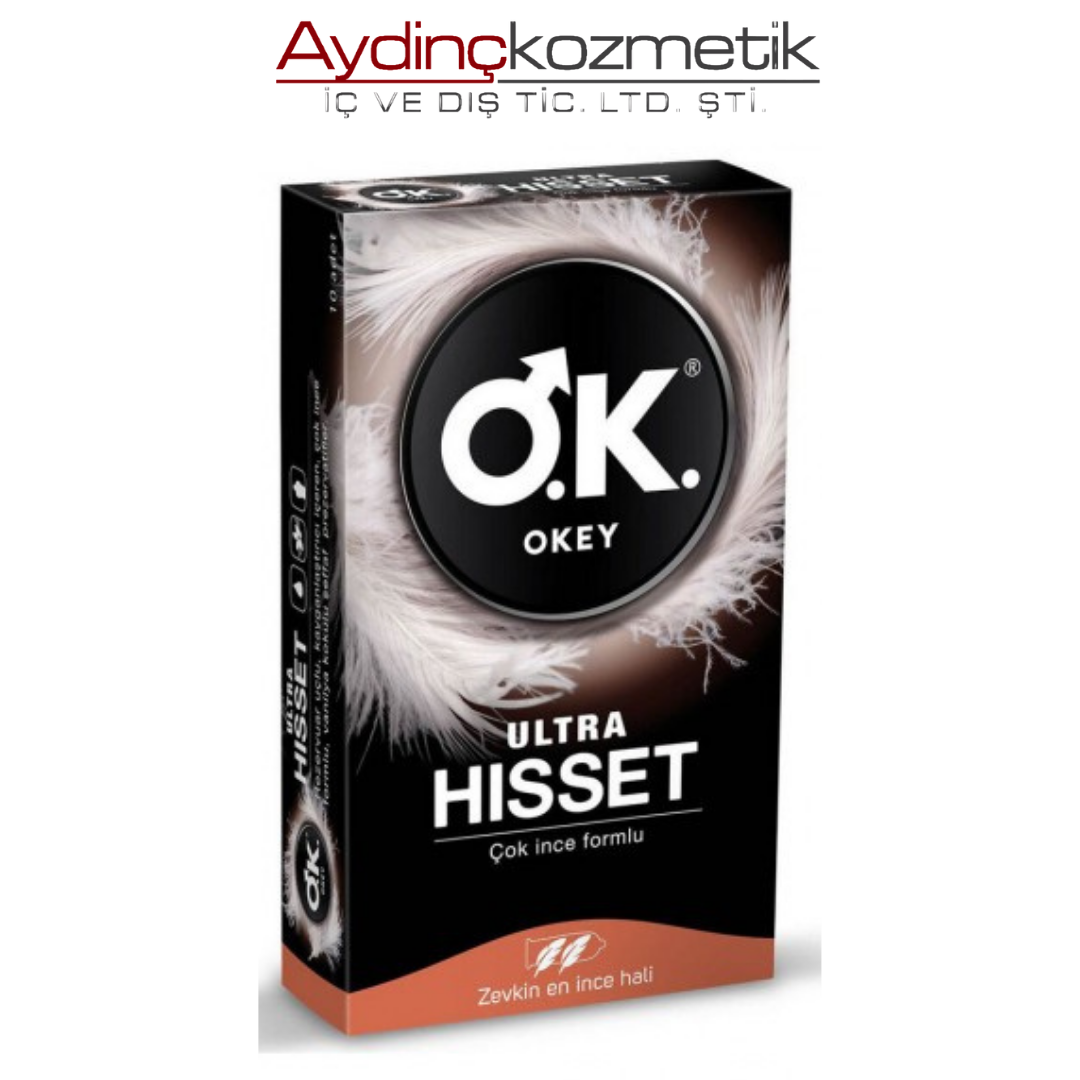 Okey Ultra Hisset Prezervatif (Çok İnce Formlu) 10'lu