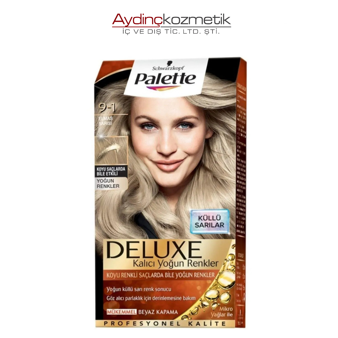 Palette Deluxe 9-1 Küllü Sarı 50 ml Saç Boyası