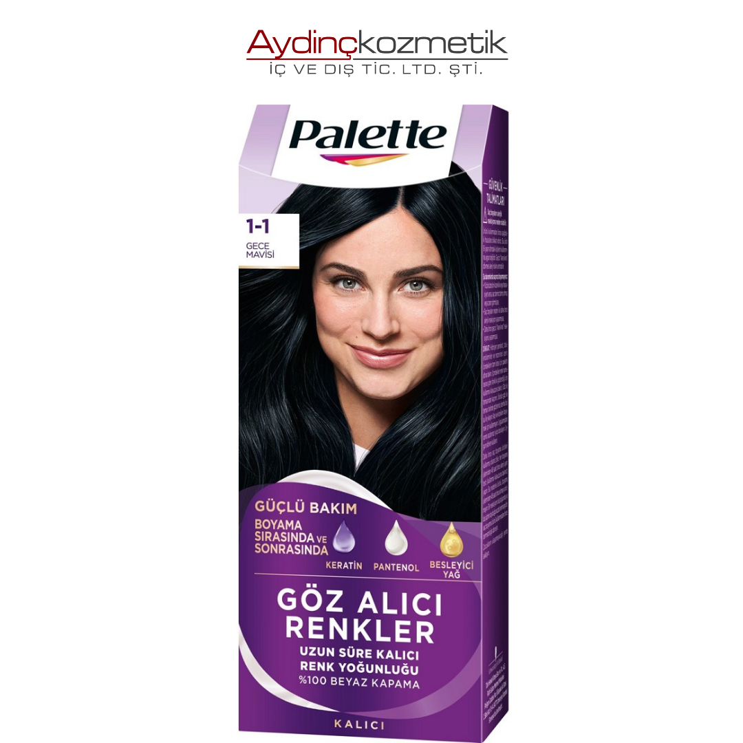 Palette Göz Alıcı Renkler Saç Boyası 1-1 Gece Mavisi
