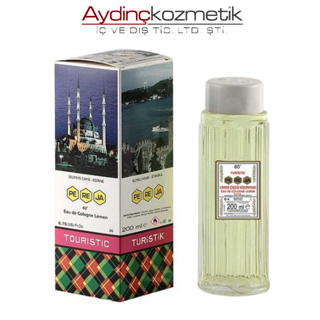Pereja Turistik Limon Çiçeği Kolonyası Cam Şişe 200 ml