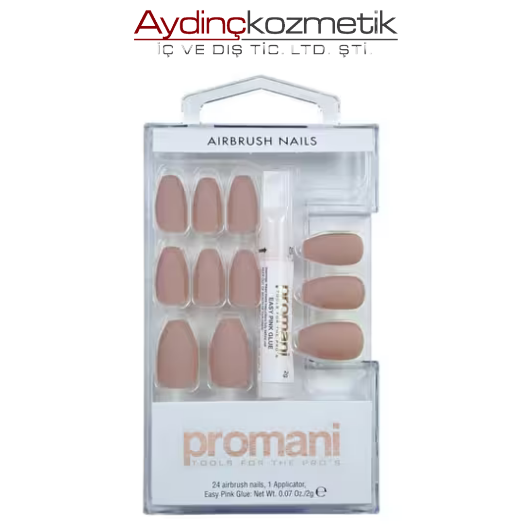 Promani Matte Takma Tırnak Kiti Bej