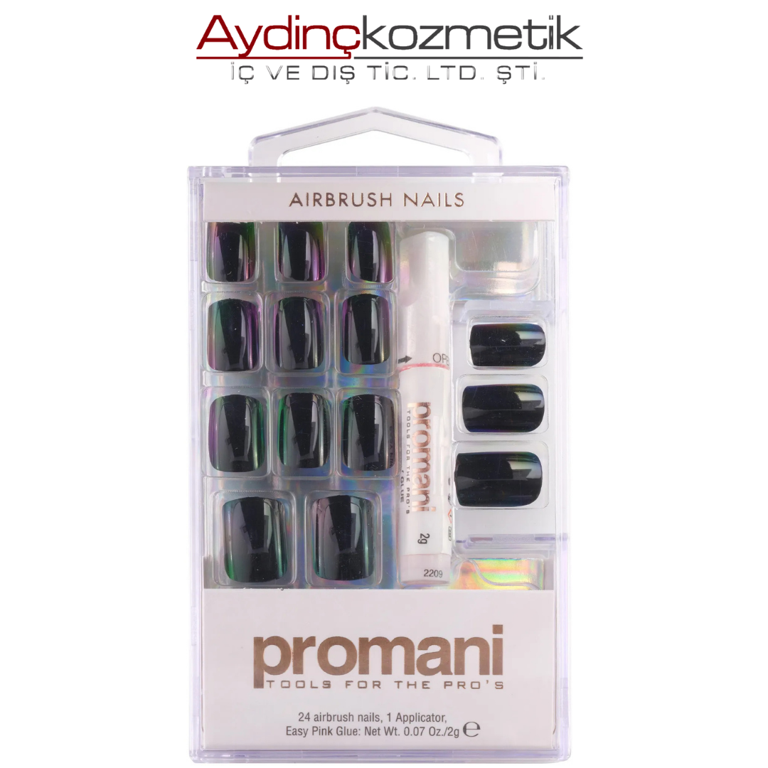 Promani Takma Tırnak Kiti Siyah PR-5002
