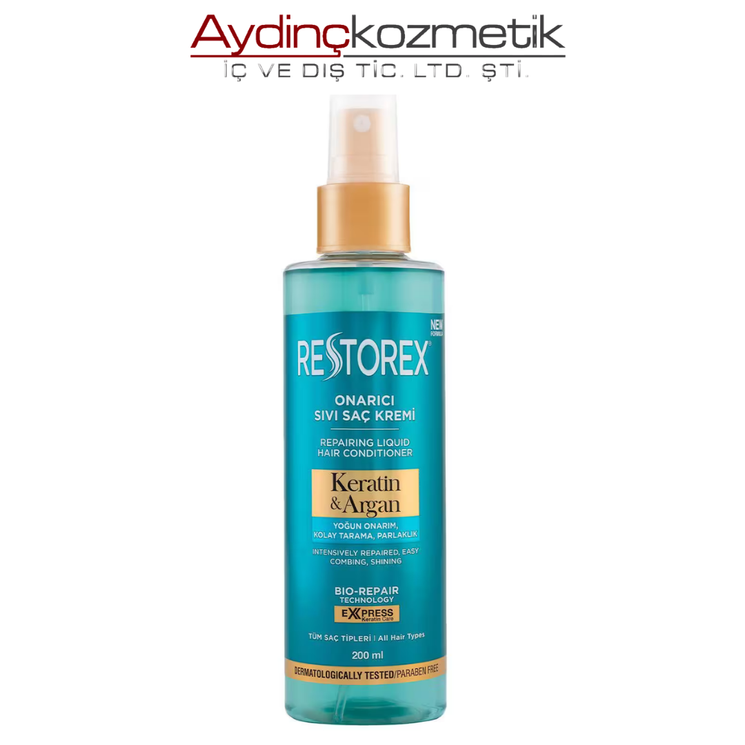 Restorex Keratin & Argan Onarıcı Sıvı Saç Bakım Kremi 200 ml