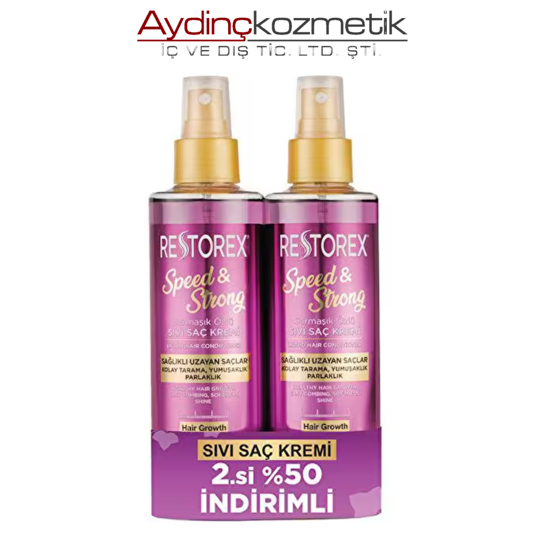 Restorex Sıvı Saç Kremi 200 Ml + 200 Ml Sarmaşık Özlü Yumuşaklık ve Parlaklık Kolay Tarama