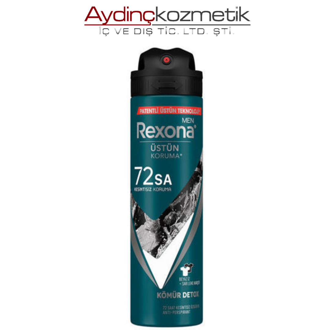 Rexona Deodorant 150 ml Erkek Detoks Kömür