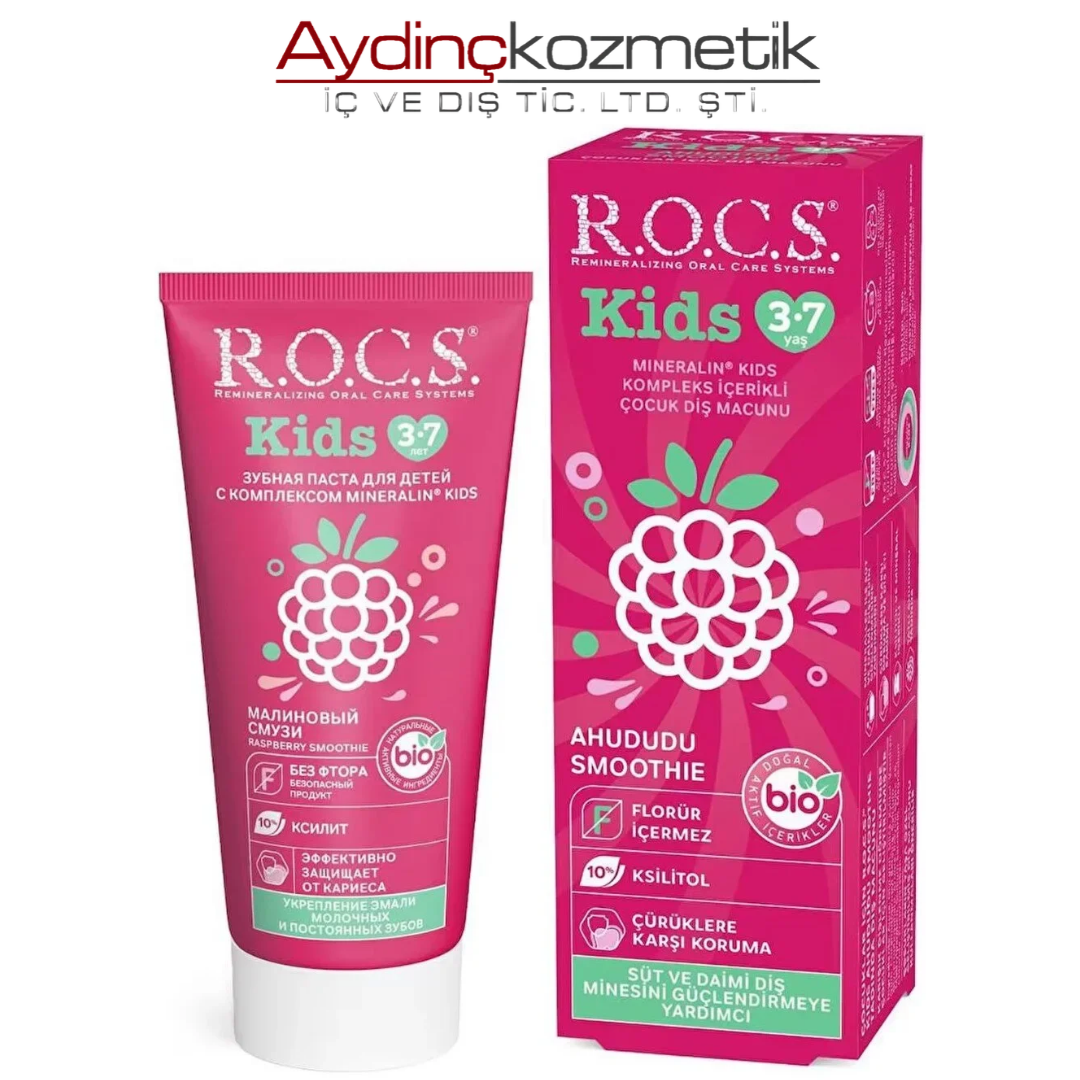 Rocs Kids 3-7 Ahududu Florursuz 35 ml