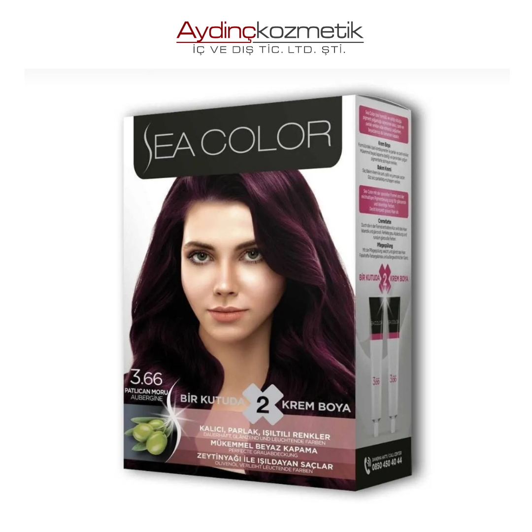 Sea Color 3.66 Patlıcan Moru Saç Boyası