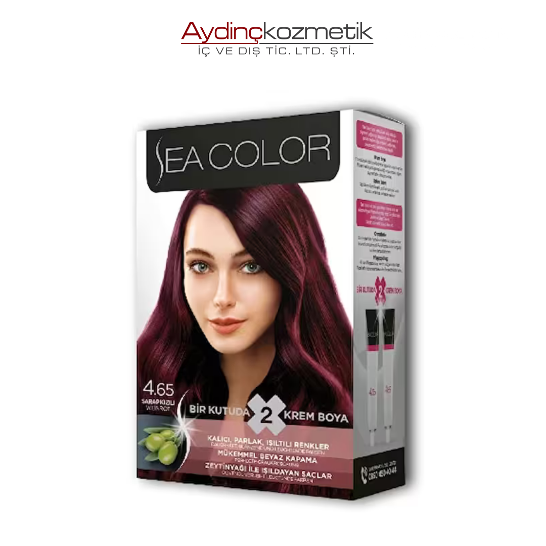Sea Color 4.65 Şarap Kırmızısı Saç Boyası