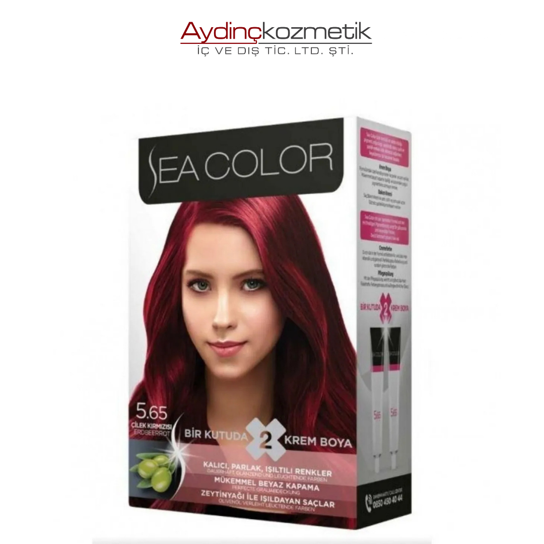 Sea Color 5.65  Çilek Kırmızısı Saç Boyası