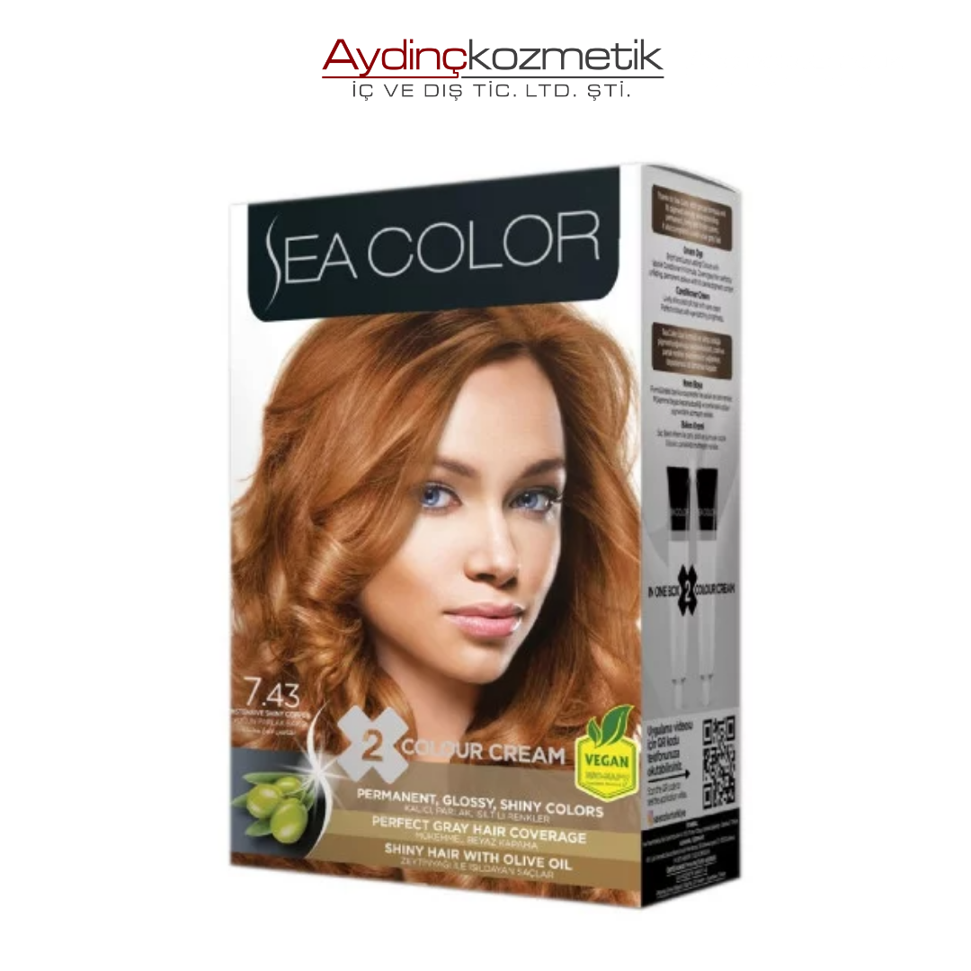 Sea Color 7.43 Yoğun Parlak Bakır Saç Boyası