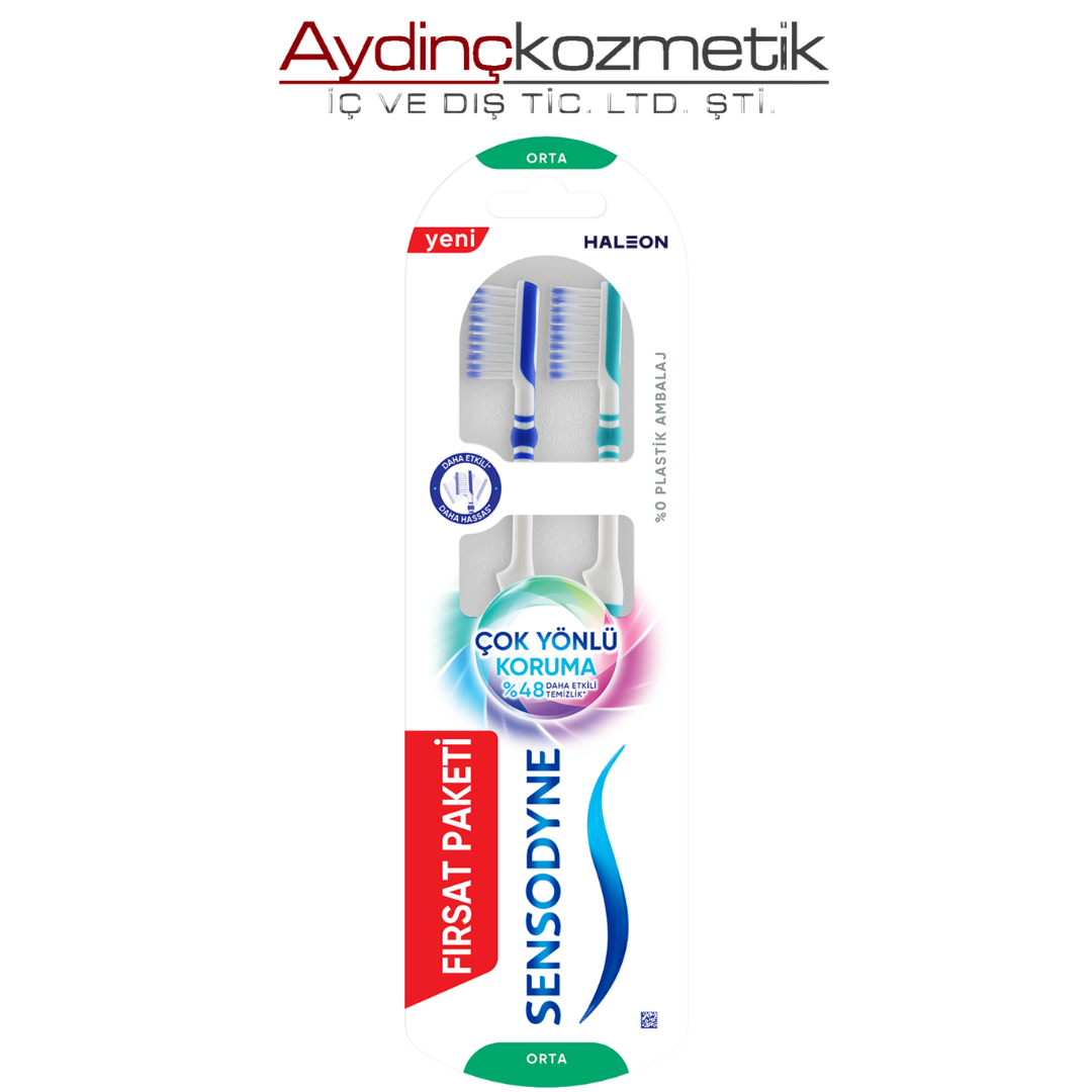 Sensodyne Diş Fırçası 1+1 Çok Yönlü Koruma Orta 