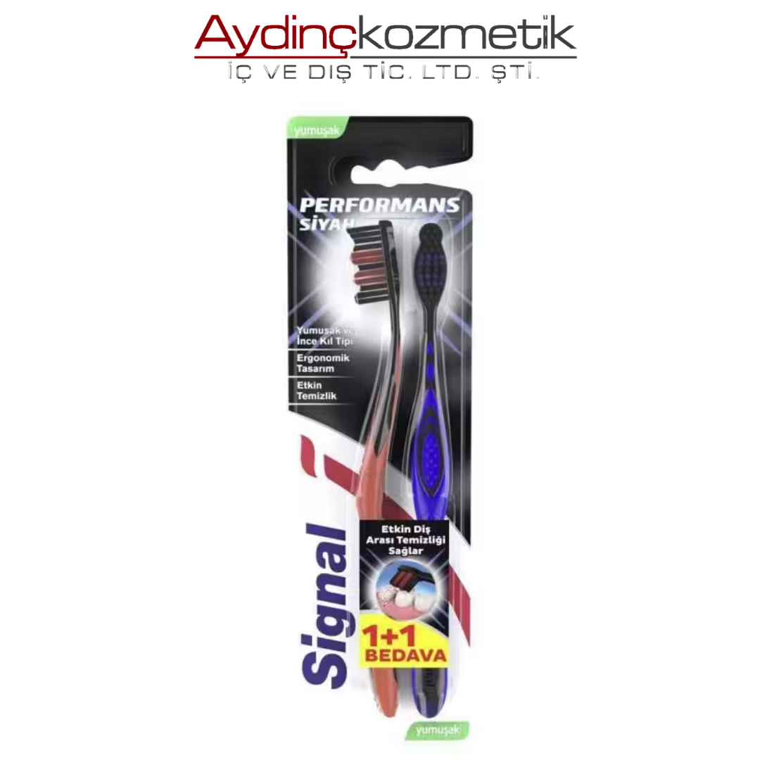 Si̇gnal Di̇ş Firçasi 1+1 Performance Black