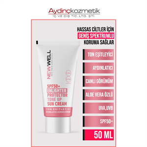 New Well Güneş Kremi 50 ml SPF50 + Enlıghter Pınk