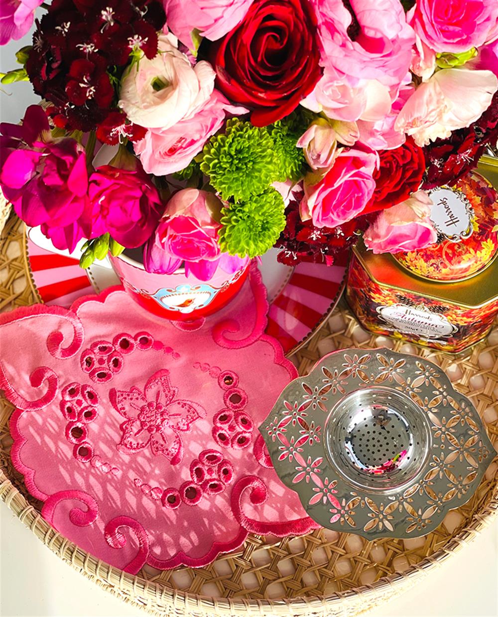 Romantik Şeker Pembe Kokteyl Peçete