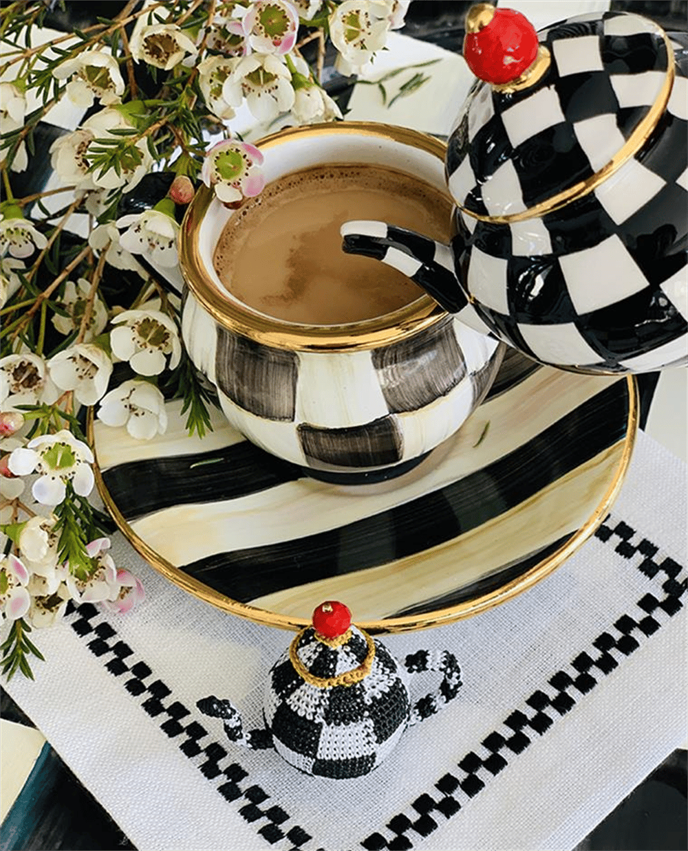 El Yapımı Teapot Kokteyl Peçete