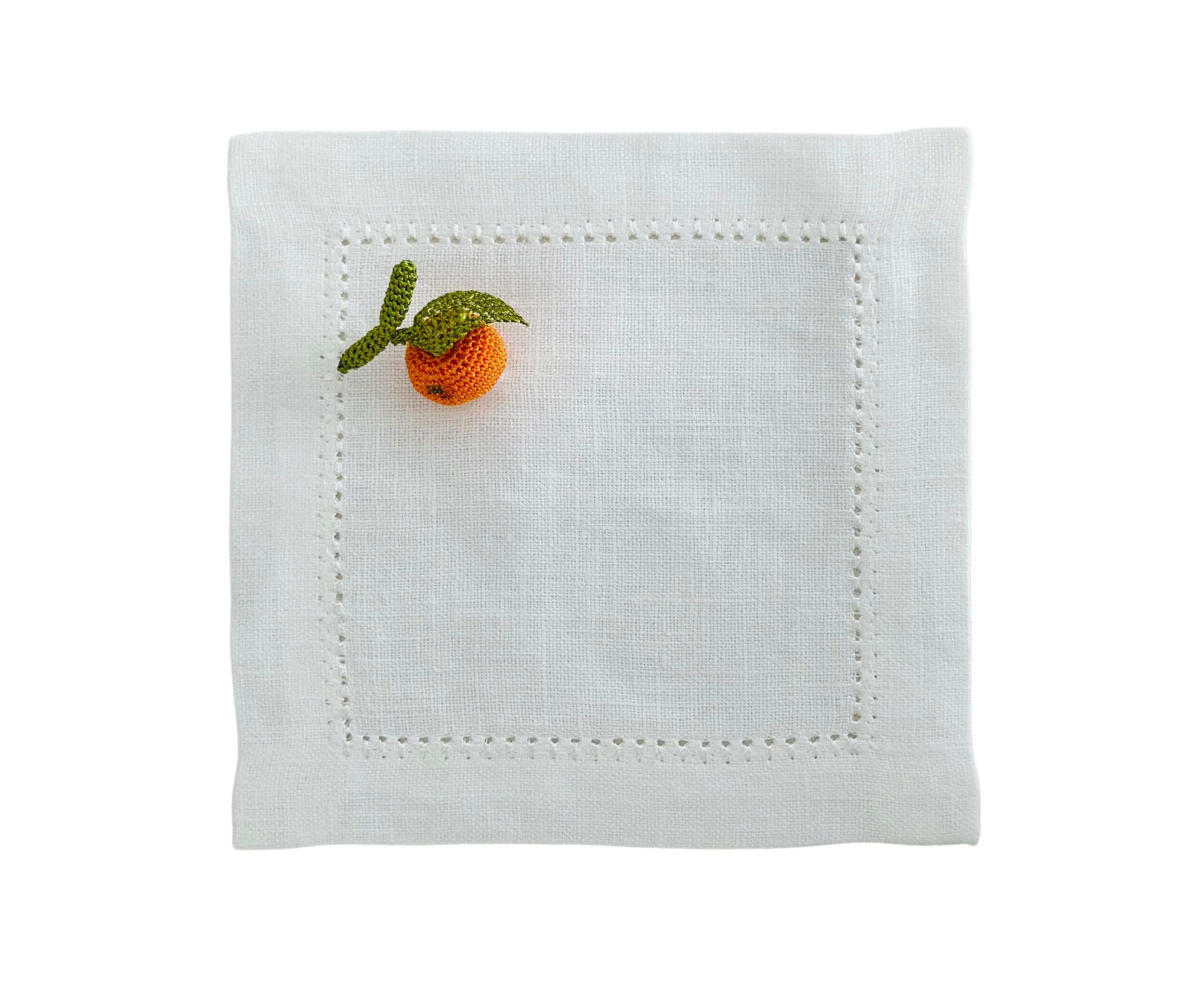 Turunç İğne Oyalı Kokteyl Peçete