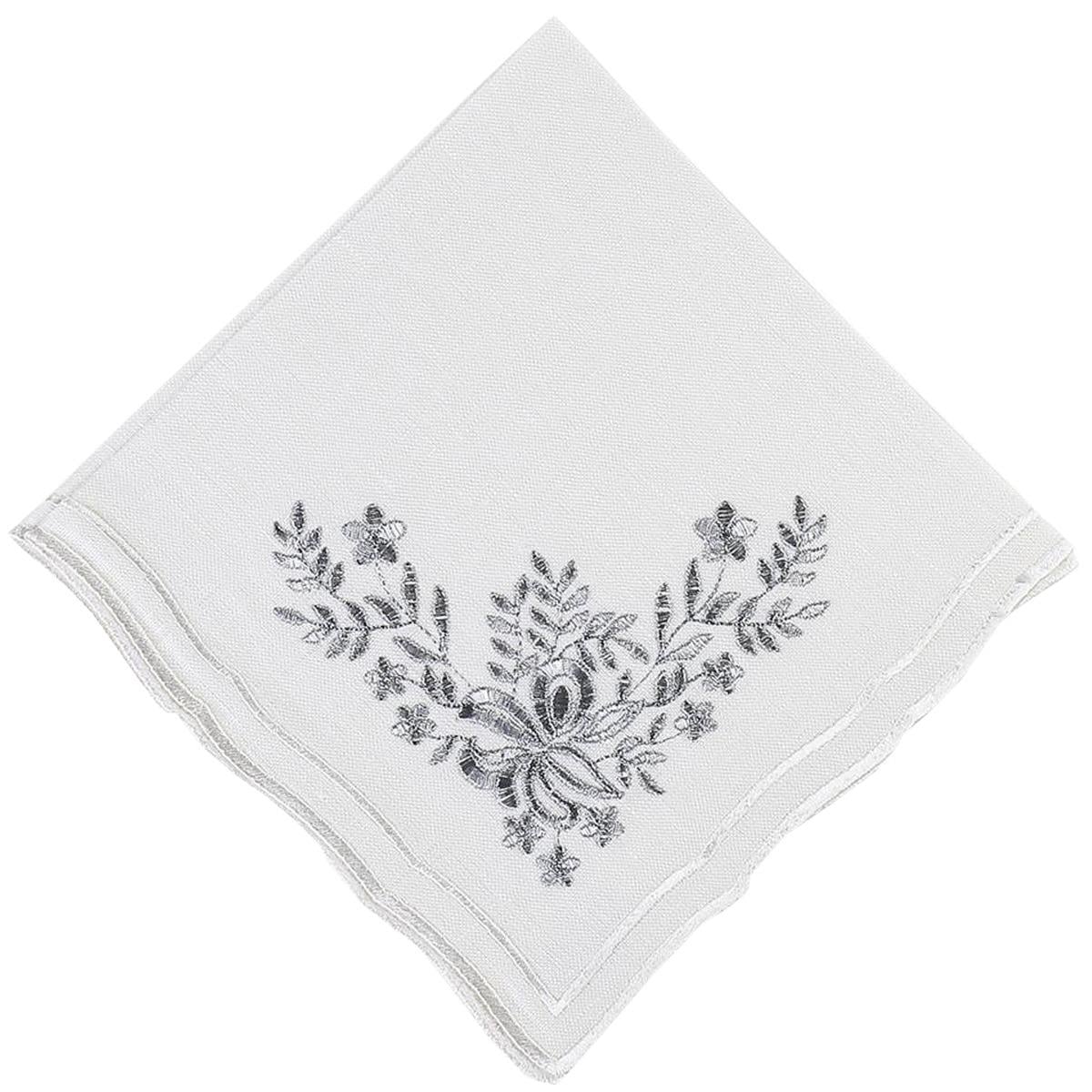 Silver Vintage Linen Dinner Napkin