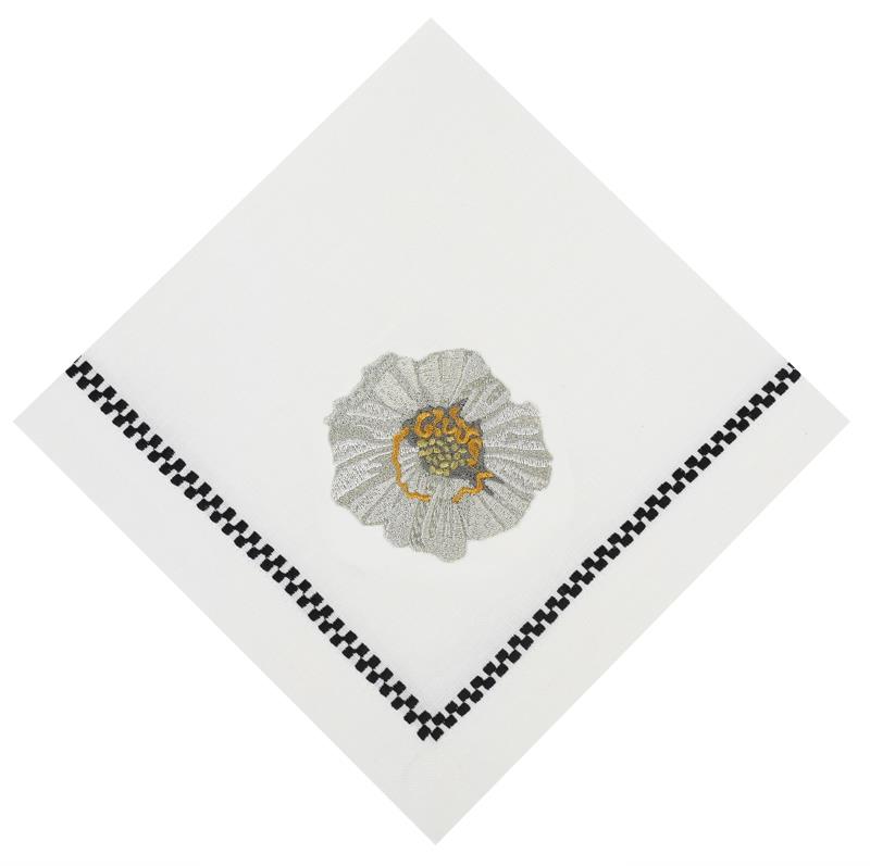 Damalı Tek Çiçek Yemek Peçetesi