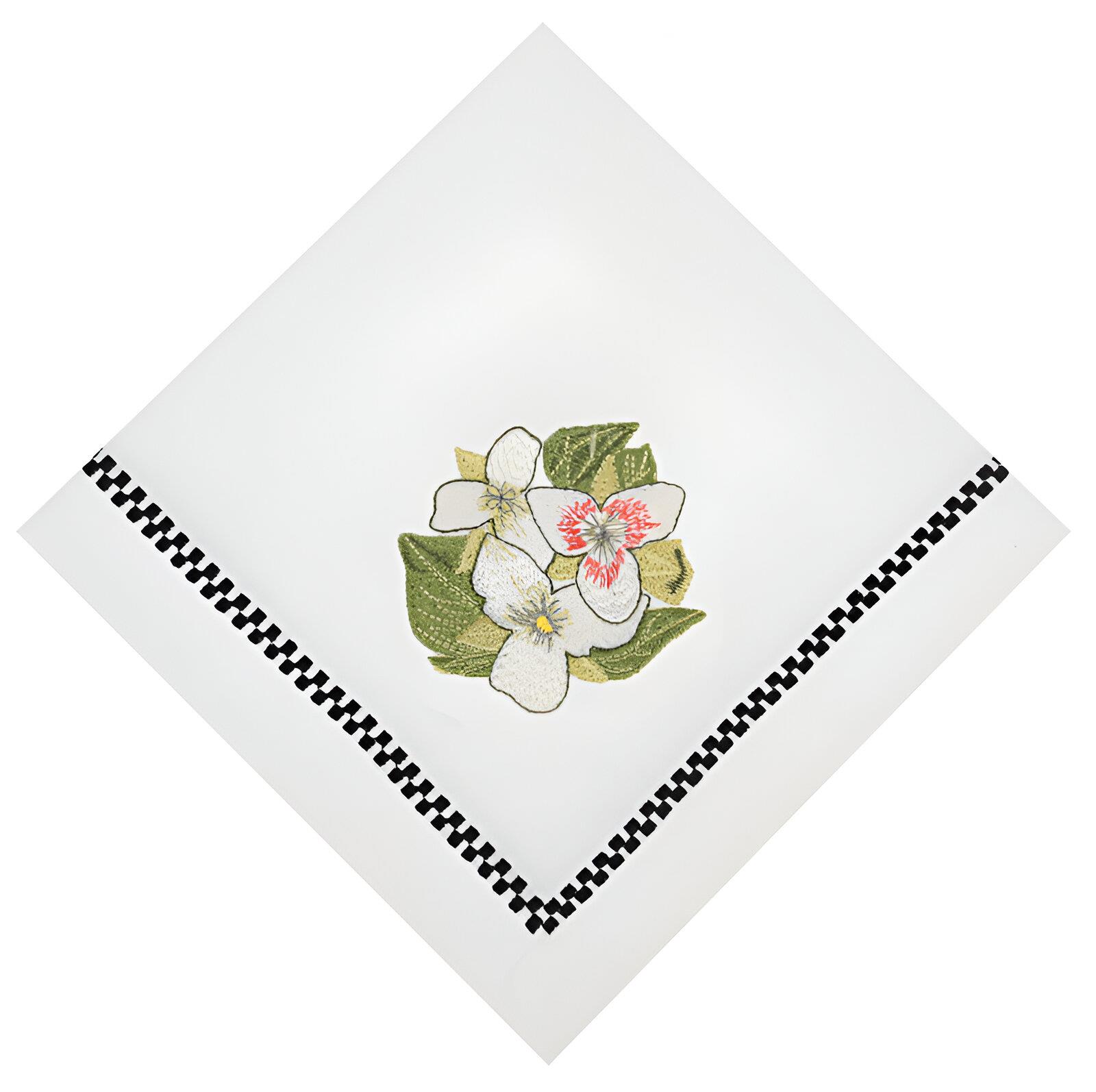 Damalı Üçlü Çiçek Yemek Peçetesi