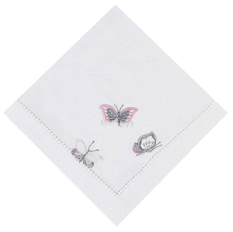 Ebruli Kelebek Peçete-Gümüş