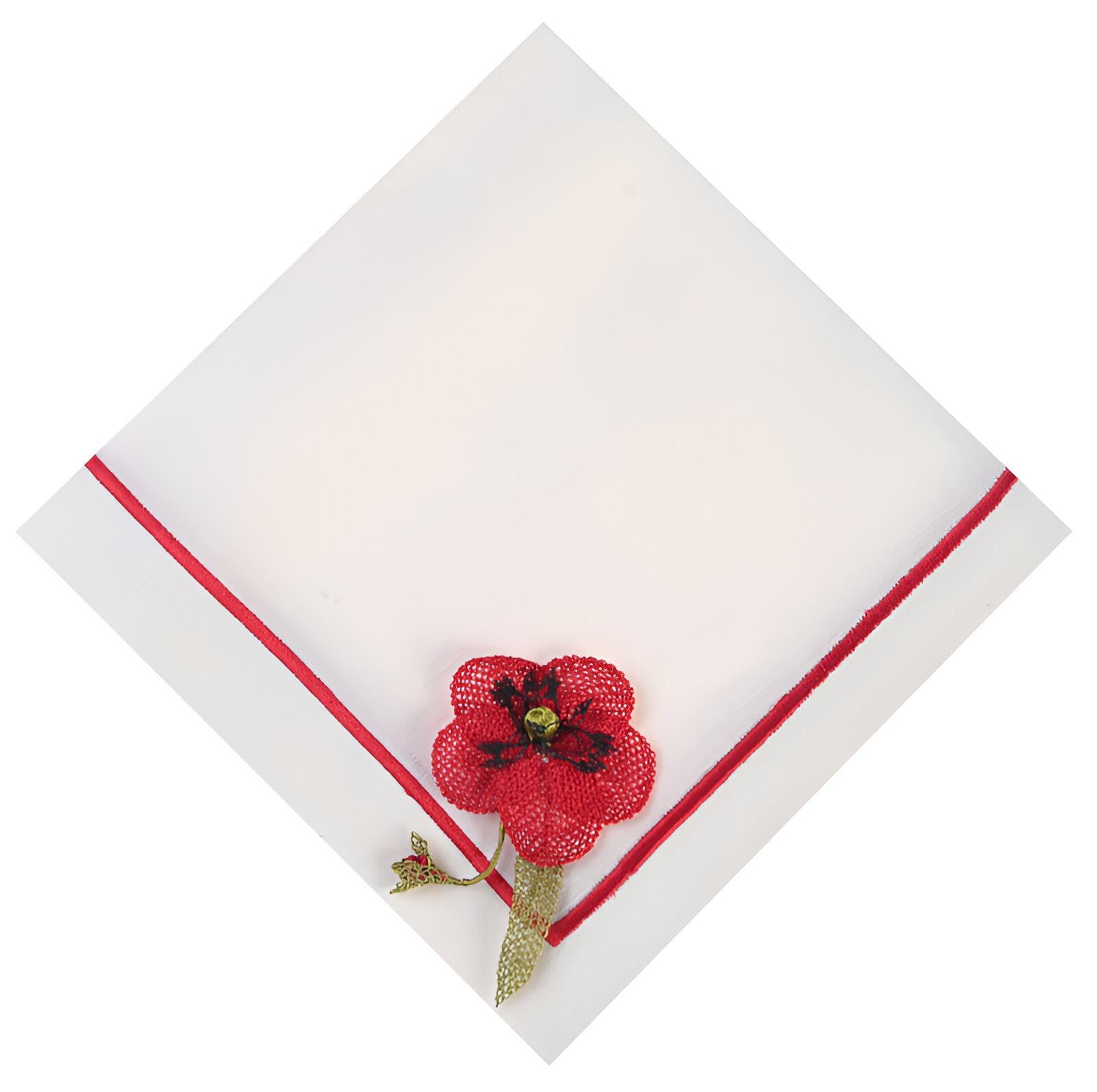 El Yapımı Gelincik Yemek Peçetesi