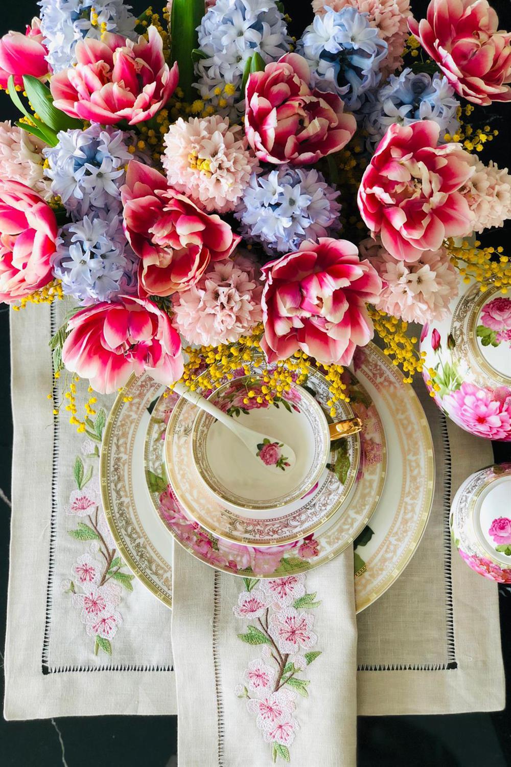 Kiraz Çiçeği Yemek Peçetesi