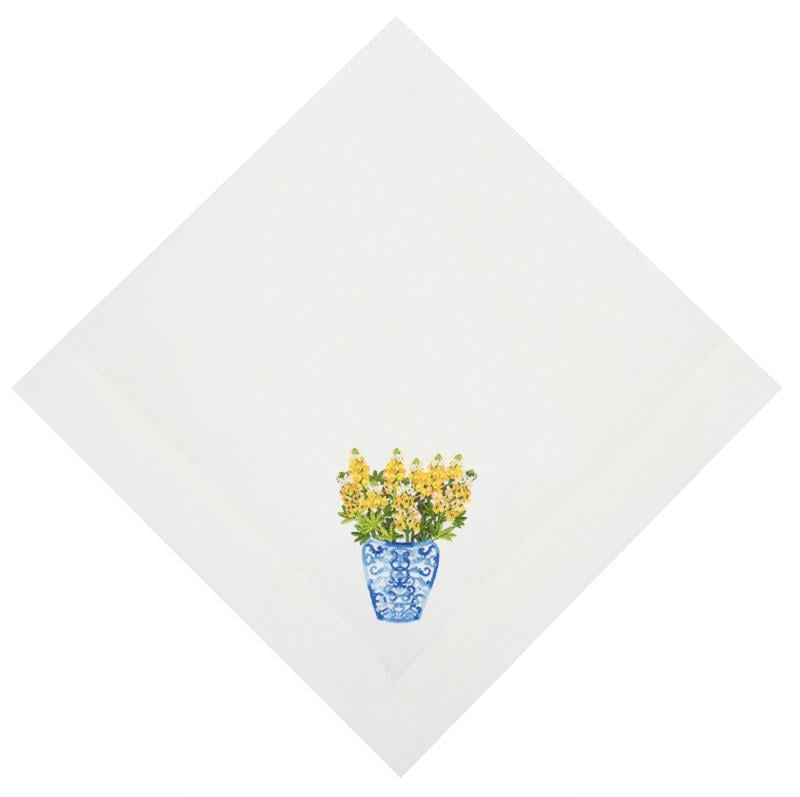 Mimosa Dinner Napkin-Yellow