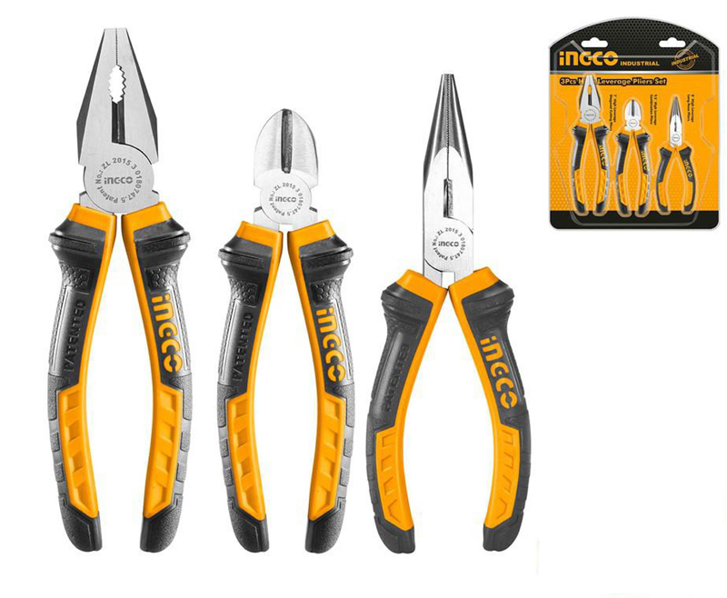 İngco 3'lü Set Pense, Yan Keski, Kargaburun Pense HKPS08318 