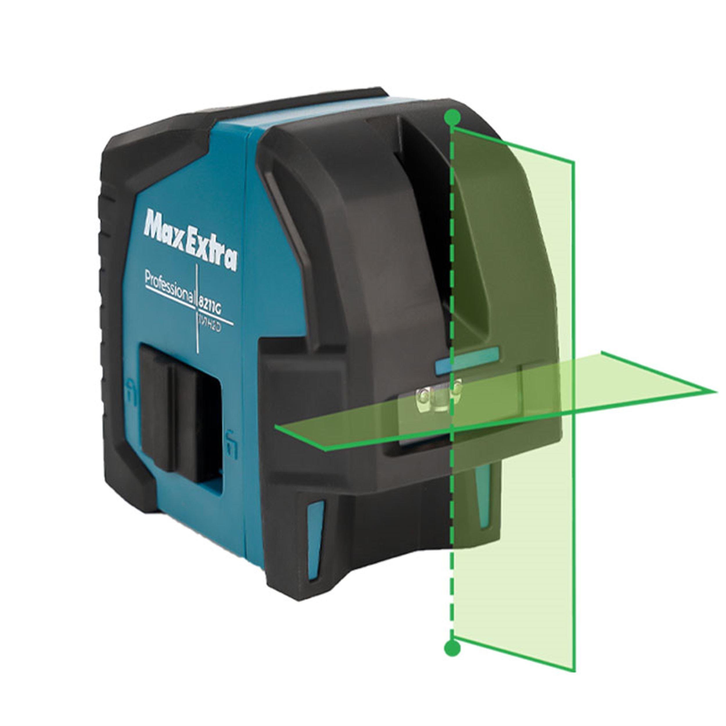 Max Extra MXP8211G 1 Yatay 1 Dikey 2 Yeşil Nokta Kombi Lazer 