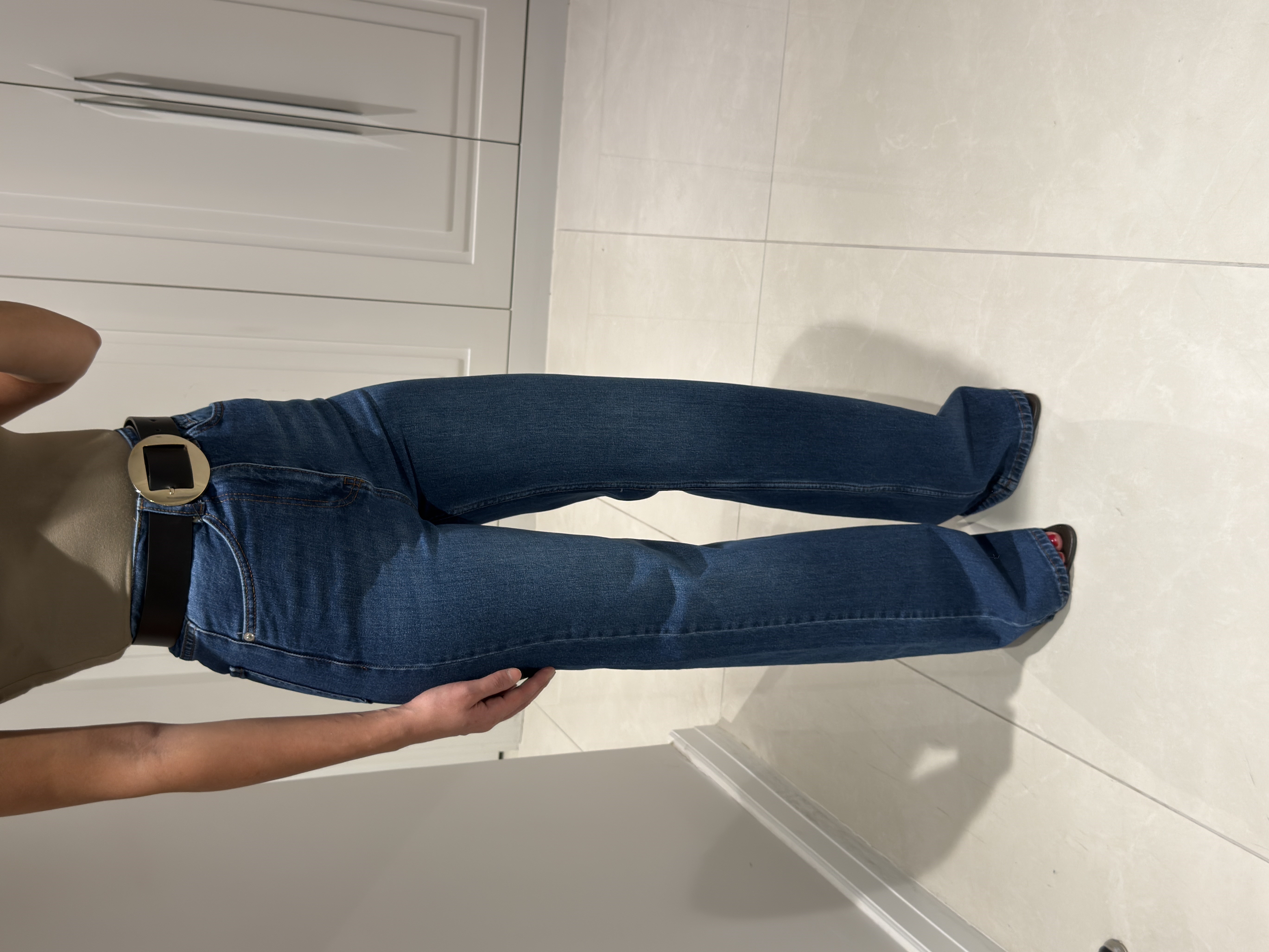 Arya Mavi Yüksek Bel Wide Leg Jean