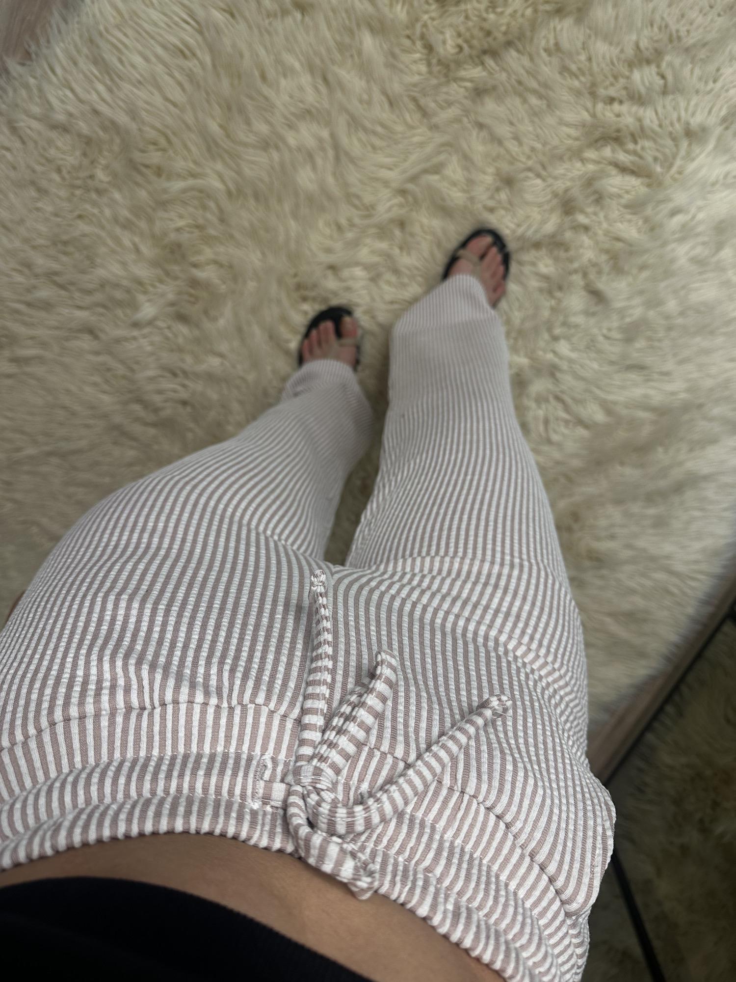 Briana Stradi Etiketli Pudra Müslin Kumaş Pantolon