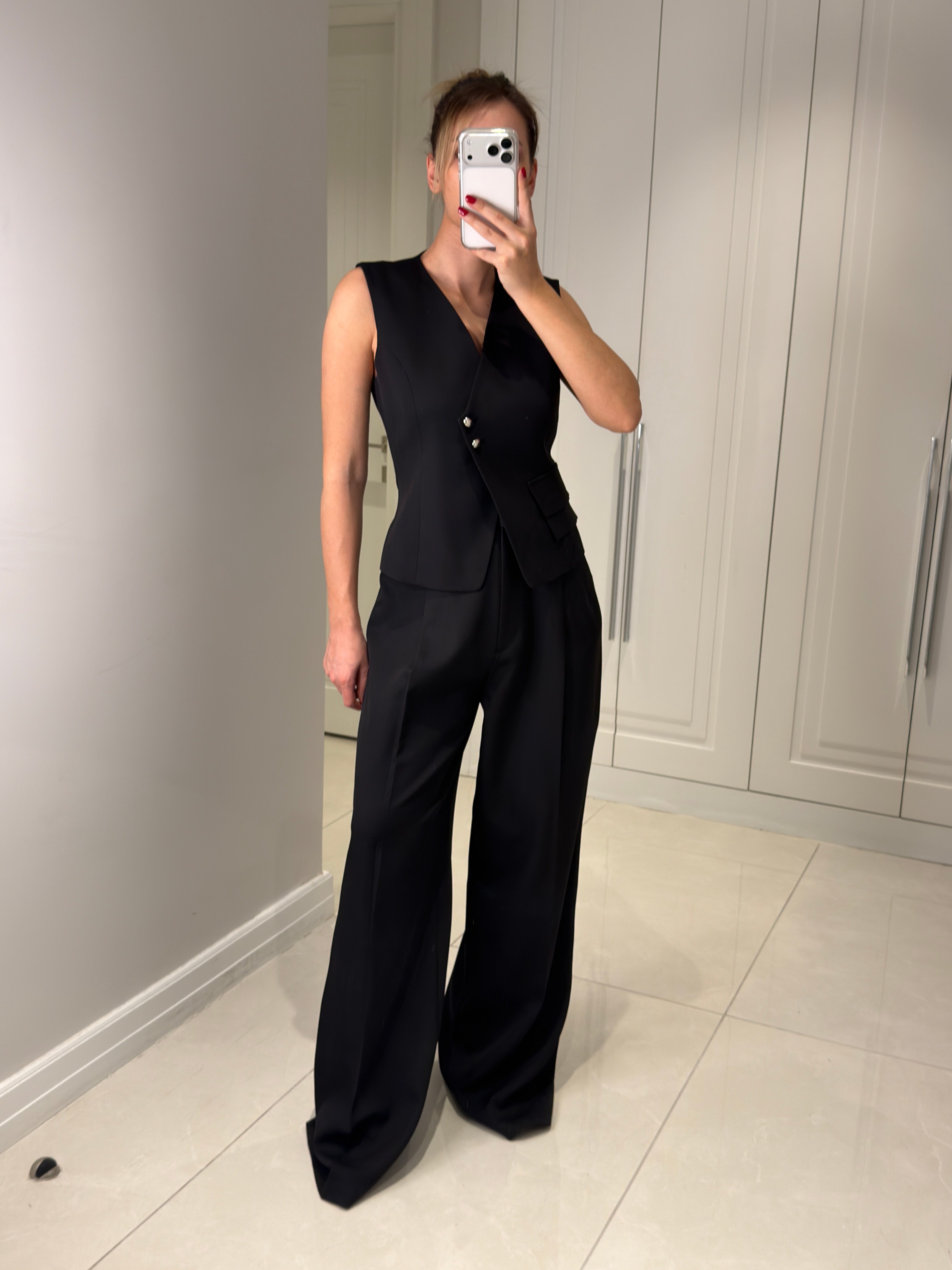 Sofia Siyah Premium Yelek Pantolon Takım