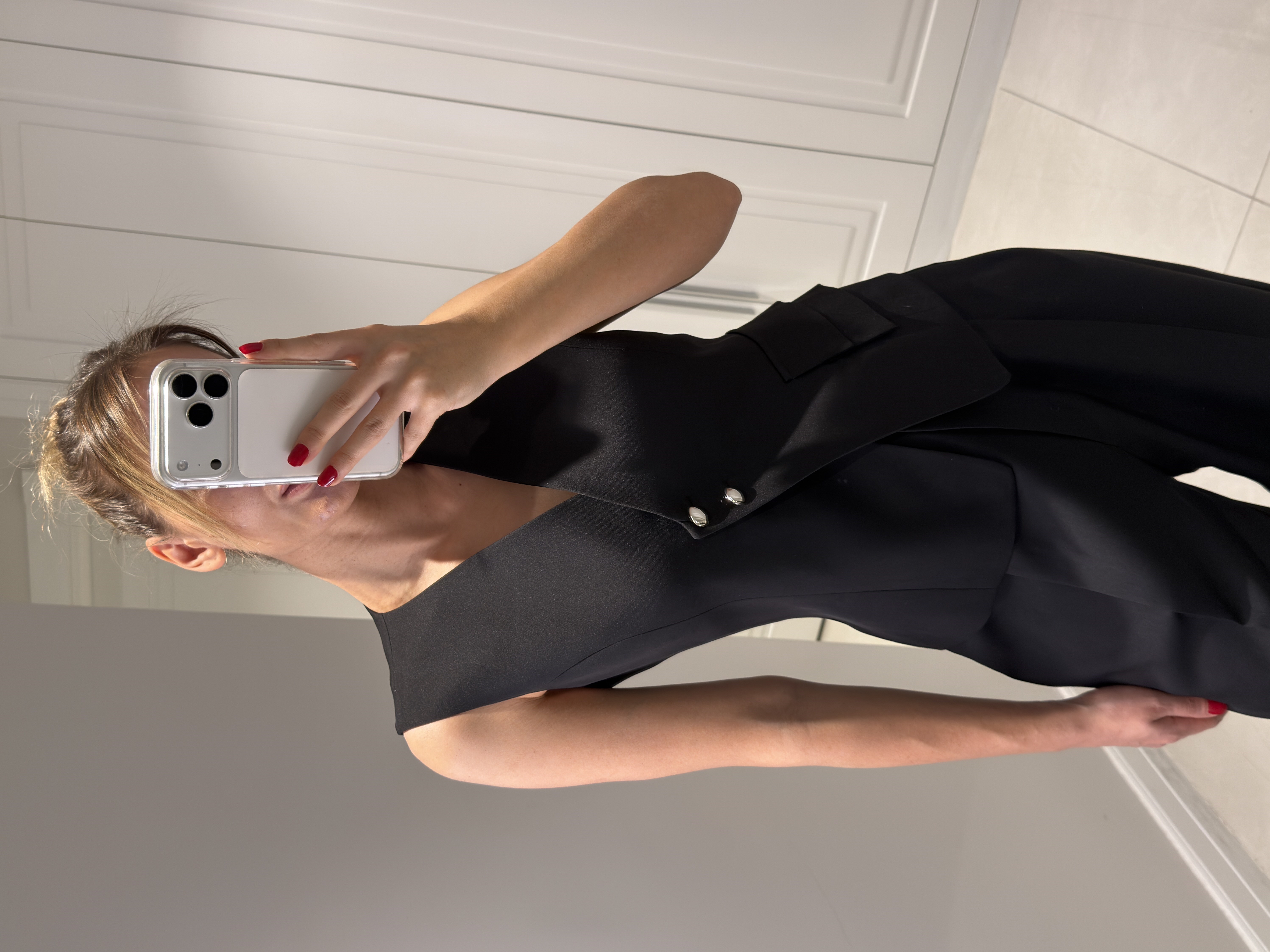 Sofia Siyah Premium Yelek Pantolon Takım