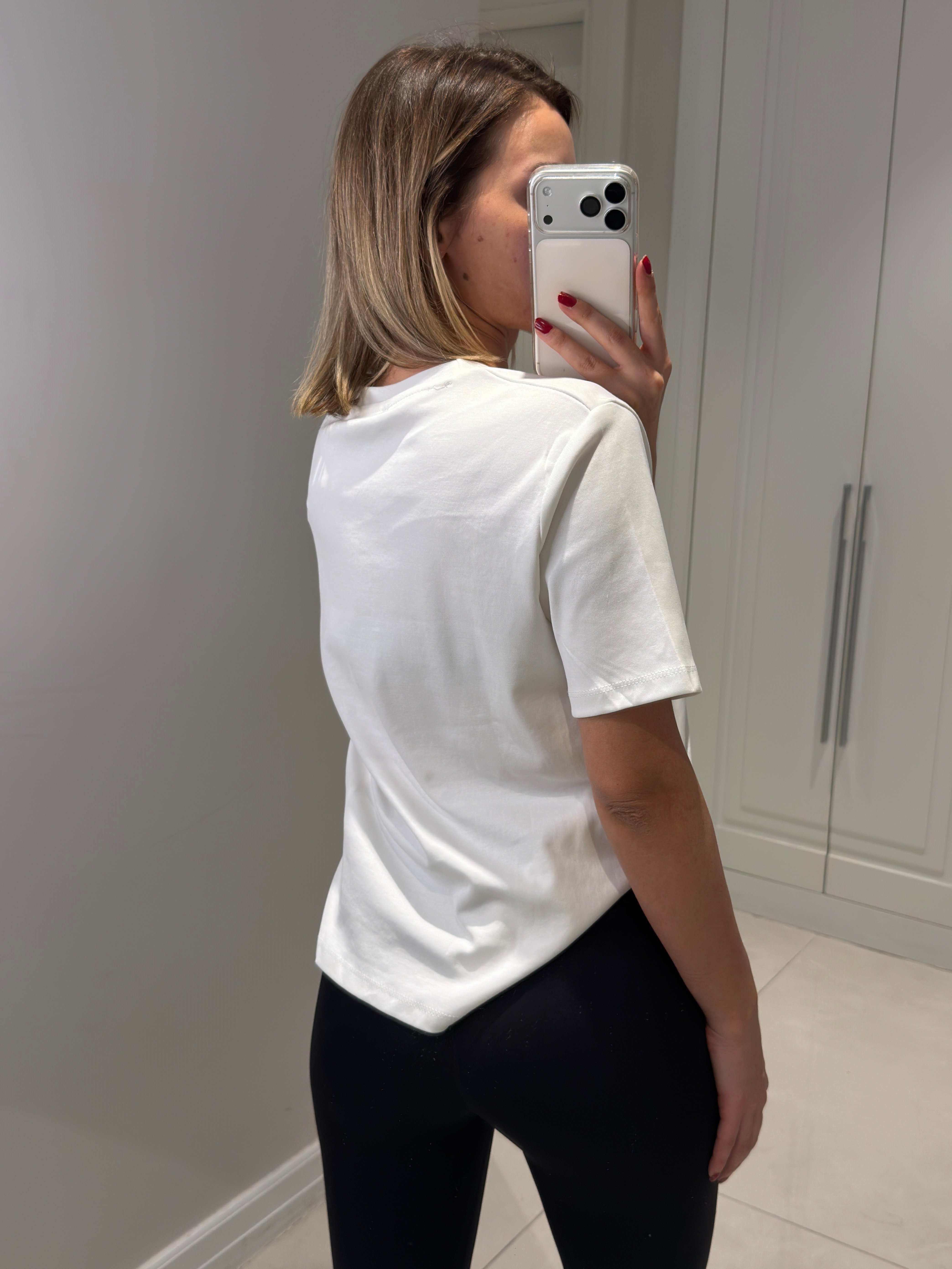 YSL Kart Etiketli Beyaz Kısa Kol Tişört