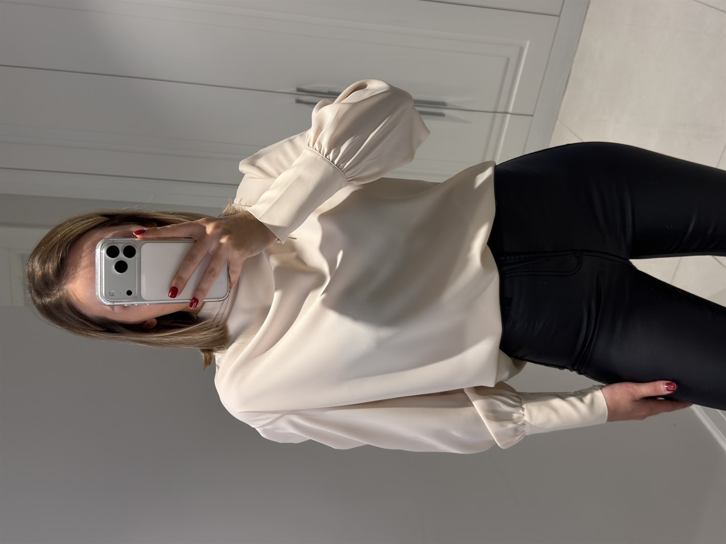 Alora Drape Detaylı Bej Bluz