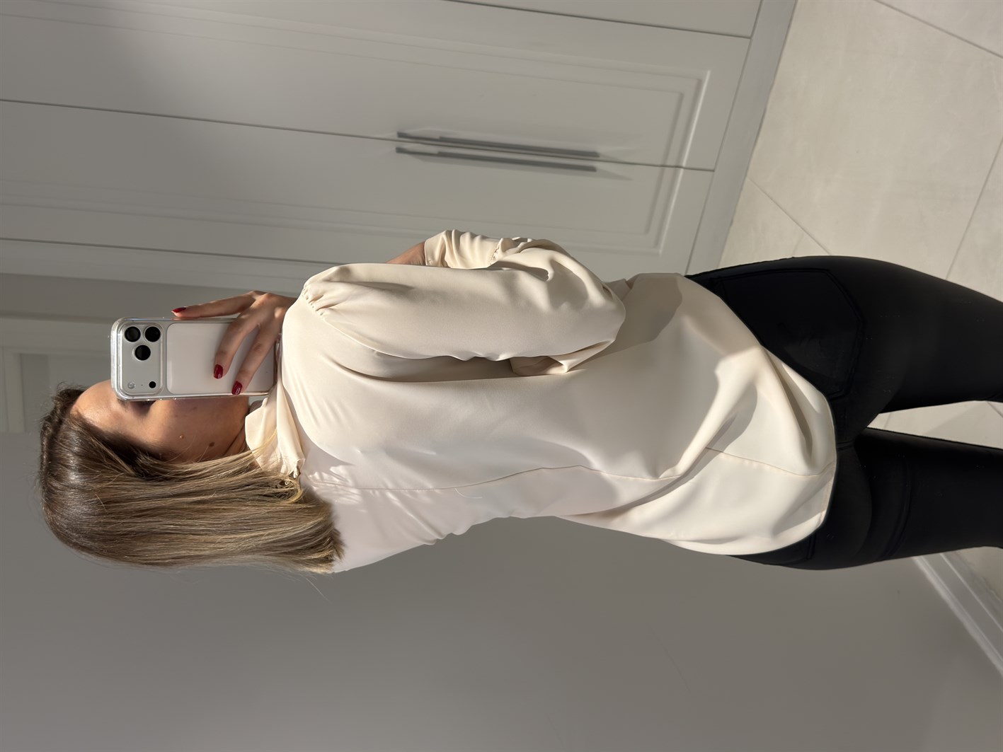 Alora Drape Detaylı Bej Bluz