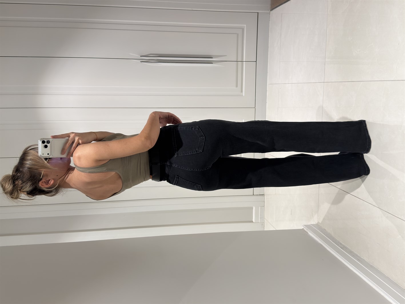 Arya Antrasit Yüksek Bel Wide Leg Jean