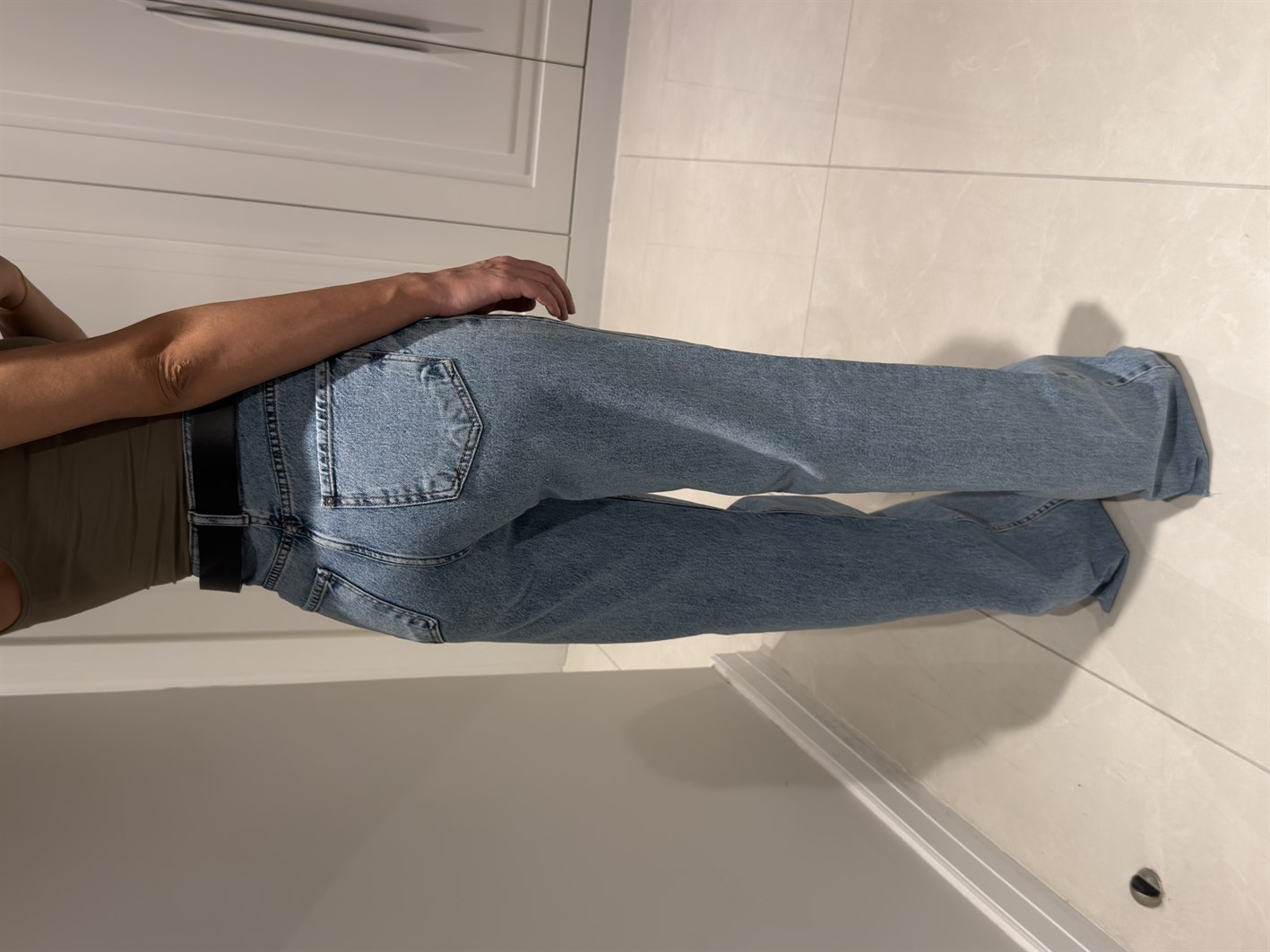 Arya Buz Mavisi Yüksek Bel Wide Leg Jean