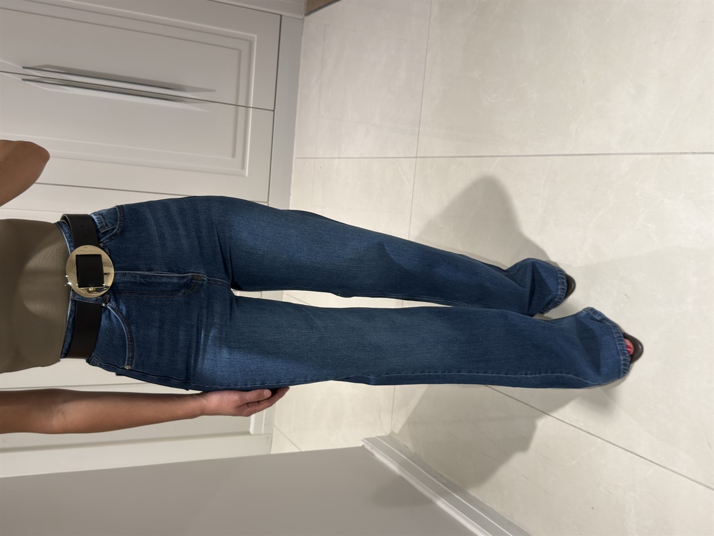 Arya Mavi Yüksek Bel Wide Leg Jean