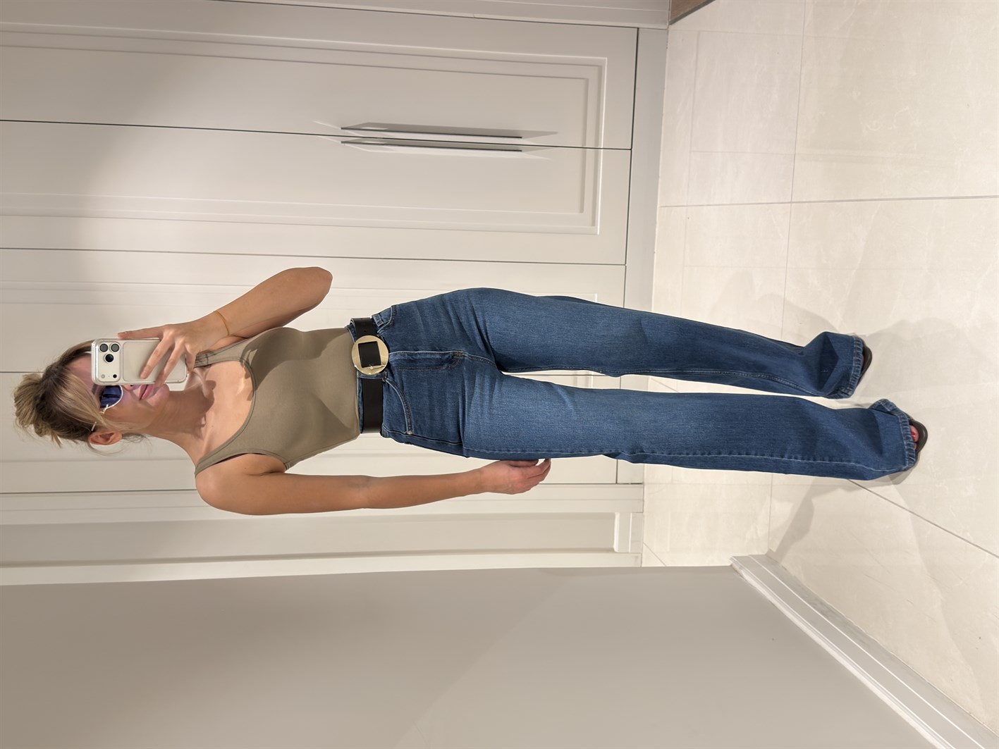 Arya Mavi Yüksek Bel Wide Leg Jean