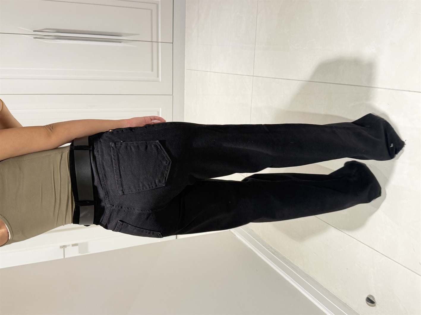 Arya Siyah Yüksek Bel Wide Leg Jean